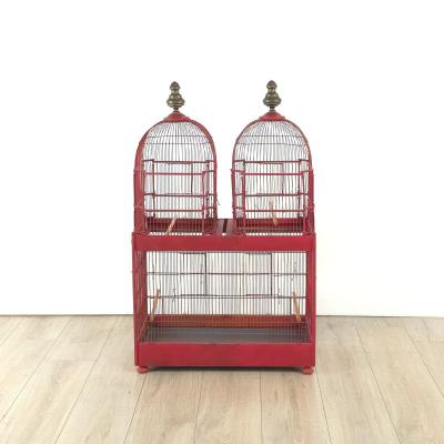 Early 20th Century Red Painted Birdcage England circa 1920