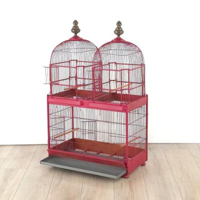 Early 20th Century Red Painted Birdcage England circa 1920