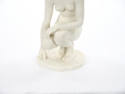 Early 20th Century Rosenthal Porcelain The Crouching Woman by Fritz Klimsch