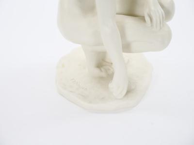 Early 20th Century Rosenthal Porcelain The Crouching Woman by Fritz Klimsch