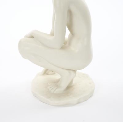 Early 20th Century Rosenthal Porcelain The Crouching Woman by Fritz Klimsch