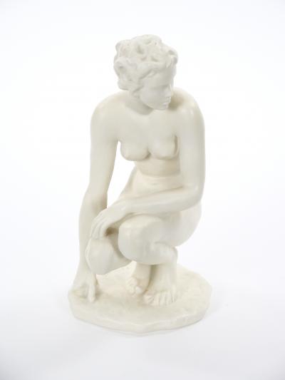 Early 20th Century Rosenthal Porcelain The Crouching Woman by Fritz Klimsch