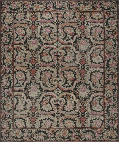 Early 20th Century Russian Bessarabian Floral Handmade Wool Rug