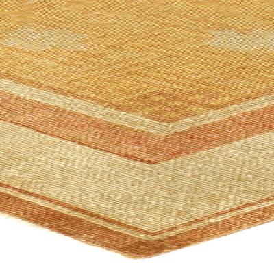 Early 20th Century Samarkand Khotan Yellow Handmade Wool Rug