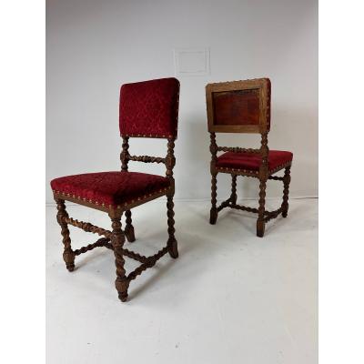 Early 20th Century Set of Four Baroque Style Dining Chairs