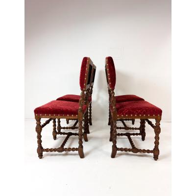 Early 20th Century Set of Four Baroque Style Dining Chairs