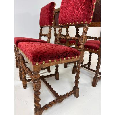 Early 20th Century Set of Four Baroque Style Dining Chairs