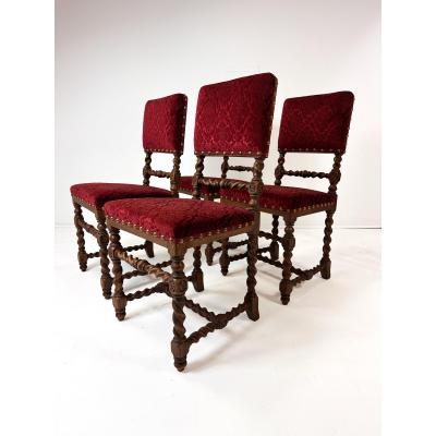 Early 20th Century Set of Four Baroque Style Dining Chairs