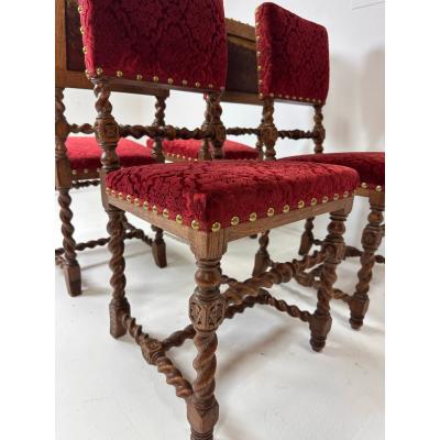 Early 20th Century Set of Four Baroque Style Dining Chairs