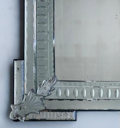 Early 20th Century Shabby Chic Venetian Beveled Mirror South Florida Estate