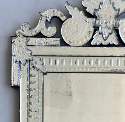 Early 20th Century Shabby Chic Venetian Beveled Mirror South Florida Estate