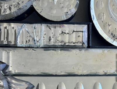 Early 20th Century Shabby Chic Venetian Beveled Mirror South Florida Estate