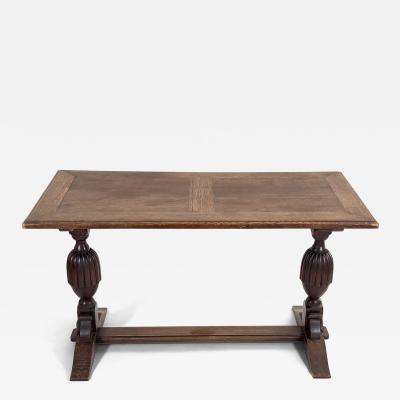 Early 20th Century Solid Oak Refectory Table