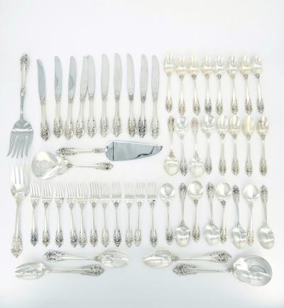 Early 20th Century Sterling Silver Flatware Service For 24 People