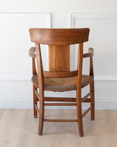 Early 20th Century Straw Armchair