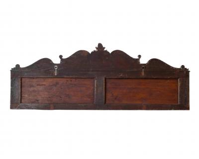 Early 20th Century Swedish Wall Mounted Coat Rack with Brass Hooks
