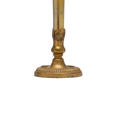 Early 20th Century Tiffany Furnaces Patinated Bronze and Favrile Glass Vase