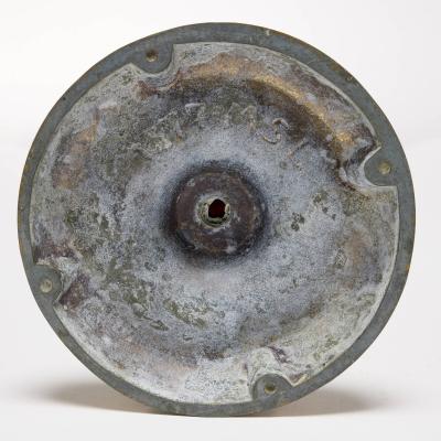 Early 20th Century Tiffany Furnaces Patinated Bronze and Favrile Glass Vase