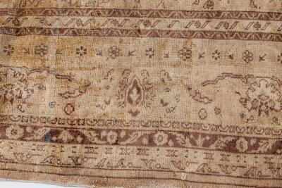 Early 20th Century Turkish Sivas Sand Handmade Wool Rug