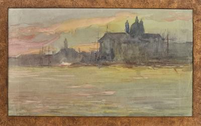 Early 20th Century Watercolor of Venice