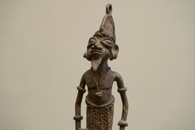 Early 20th Century West African Tribal Figurine in Cast Brass