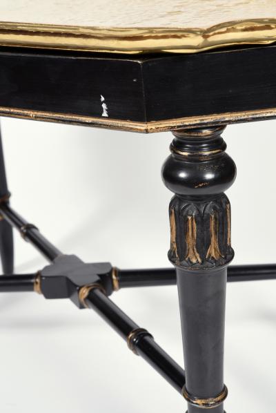 Early 20th Century Wood Frame Brass Tray Table