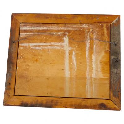 Early 20th Century Wood Framed Oil Board Decorative Painting