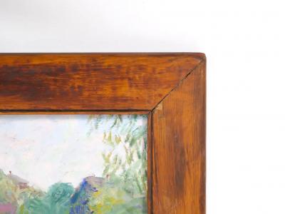 Early 20th Century Wood Framed Oil Board Decorative Painting