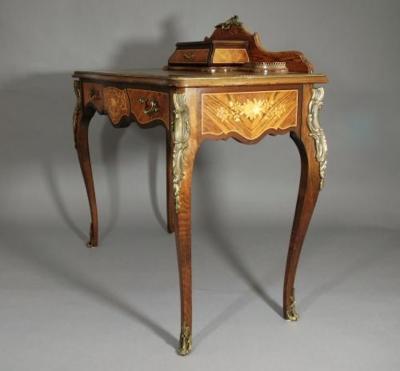 Early 20thc French Kingwood writing table