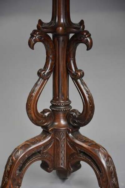 Early 20thc mahogany tilt top tripod table in the Chippendale style
