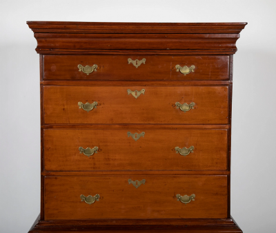 Early American Two Part Queen Anne Cherry Highboy