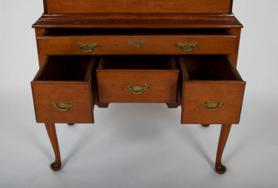 Early American Two Part Queen Anne Cherry Highboy