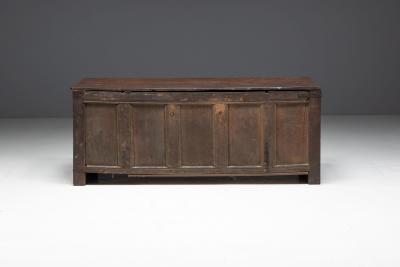 Early Antique Oak Chest in Renaissance Style 17th Century