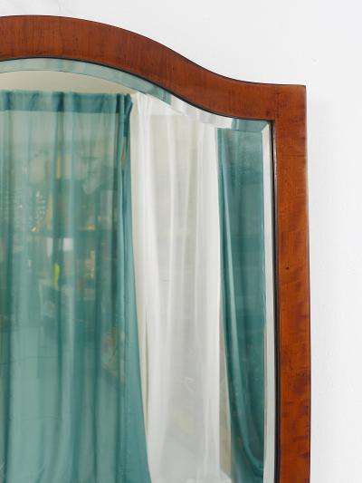Early Biedermeier Large Antique Pearwood Shield Wall Mirror Vienna 1820s