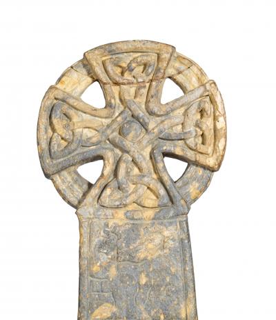 Early Celtic Stone Sculptural Headstone From Cornwall England