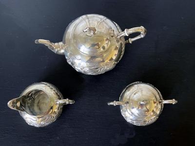 Early Chinese Export Silver Tea Service by Cutshing