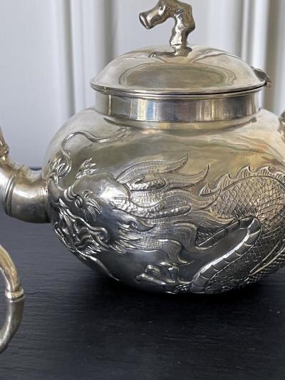Early Chinese Export Silver Tea Service by Cutshing