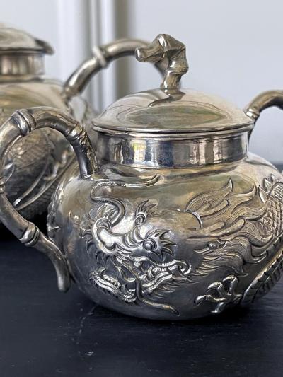 Early Chinese Export Silver Tea Service by Cutshing