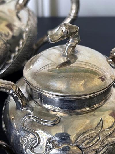 Early Chinese Export Silver Tea Service by Cutshing