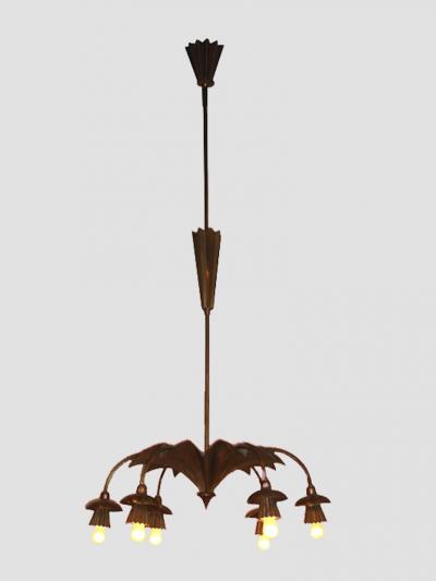 Early Czech Rhondo Cubist Chandelier
