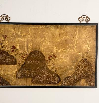 Early Edo Period Fragment of a Painting Japan circa 1700 Later Framing 