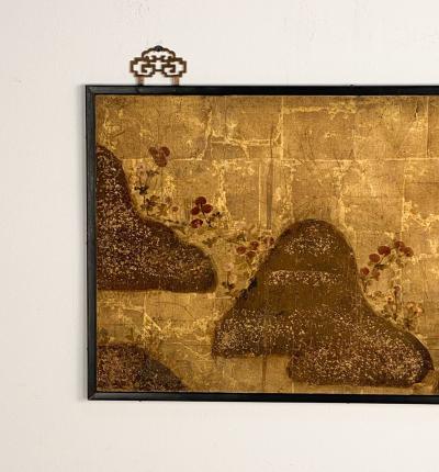 Early Edo Period Fragment of a Painting Japan circa 1700 Later Framing 