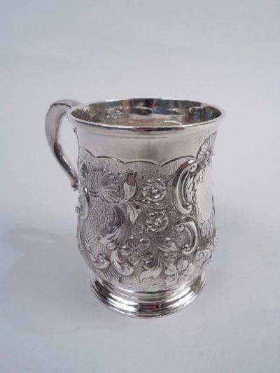 Early English Georgian Sterling Silver Mug by Tearle 1735