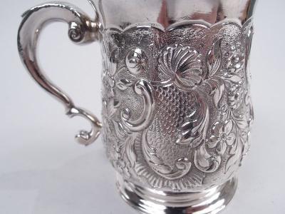 Early English Georgian Sterling Silver Mug by Tearle 1735
