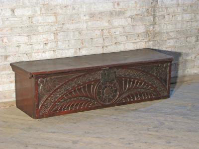 Early English Oak Coffer on Stand