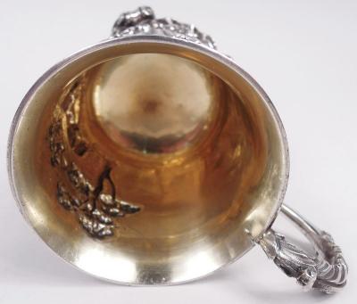 Early English Victorian Baby Cup with Child Pony Pastoral Scene 1838