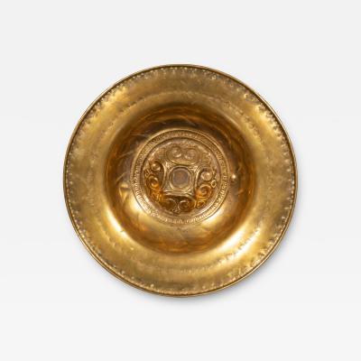Early European Brass Alms Plate