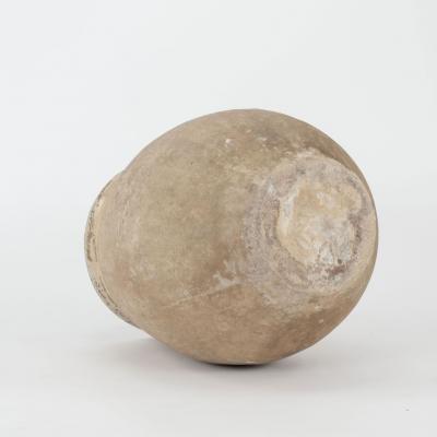 Early French Biot Jar with Remnants of Yellow Glaze