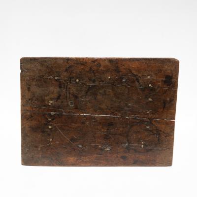 Early French Oak Side Table with Chamfered Legs French circa 1680