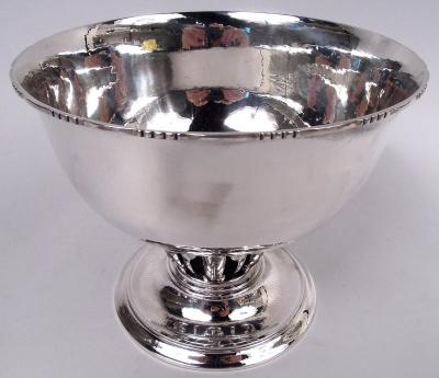 Early Georg Jensen Danish Modern Sterling Silver Louvre Bowl